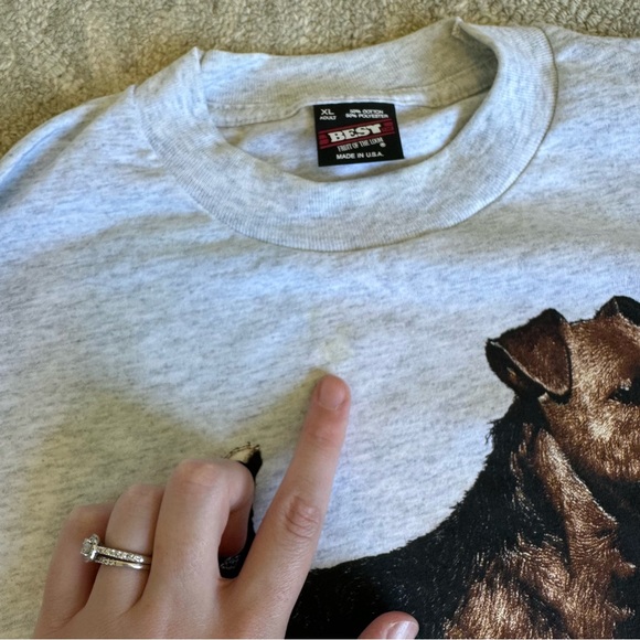 Vintage Single Stitch Welsh Terrier Tshirt - Picture 5 of 5